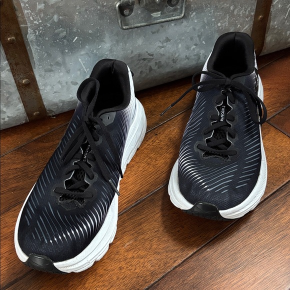 HOKA Rincon 3 Women Sneakers - Black and White - Picture 6 of 9